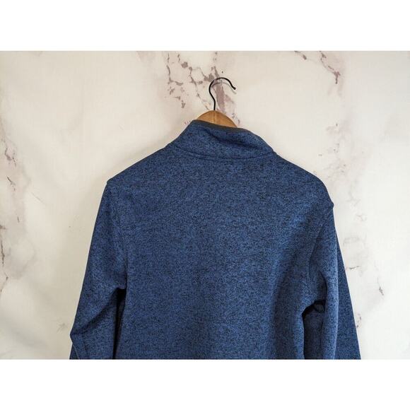 Eddie Bauer Pullover Mens Small Fleece Snap Button Radiator Blue Recycled Jacket - Picture 6 of 13